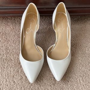 Jessica Simpson White Heels